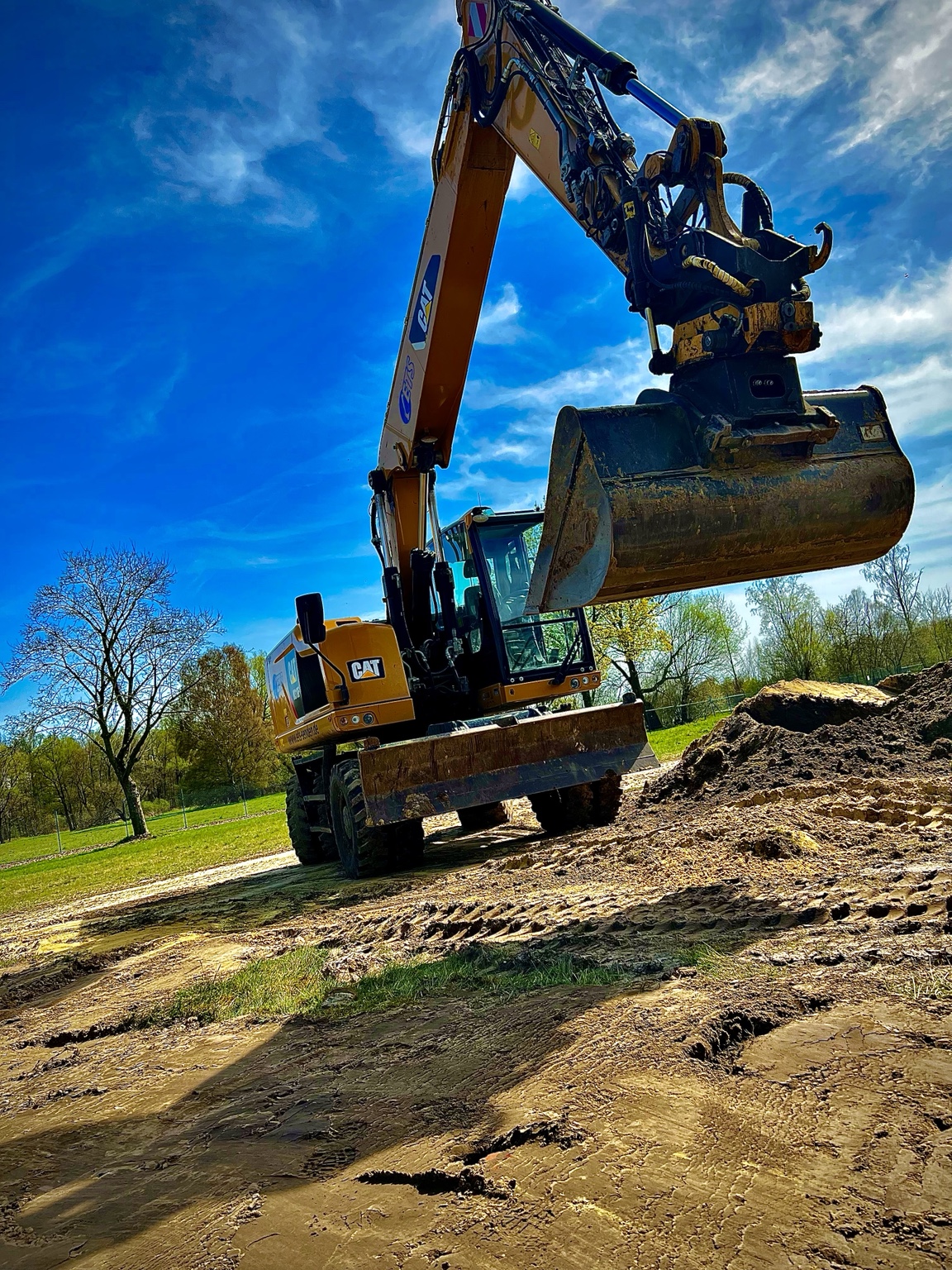 Bagger im Baustelleneinsatz
